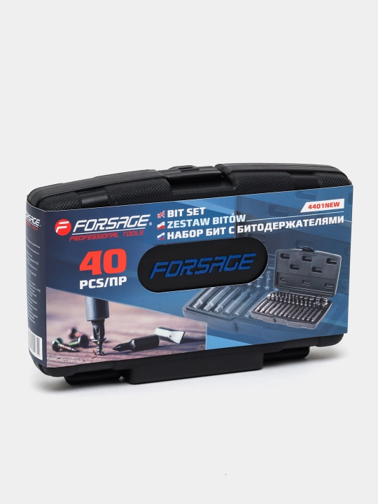 Набор бит с битодержателями Forsage F-4401 NEW, 40 предметов в кейсе