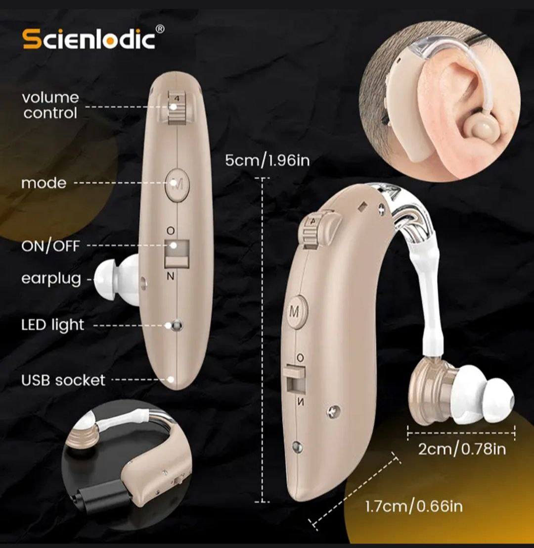Слуховой аппарат Scienlodic G25, перезаряжаемый и с различными ушными  вкладышами купить по низким ценам в интернет-магазине Uzum (789723)