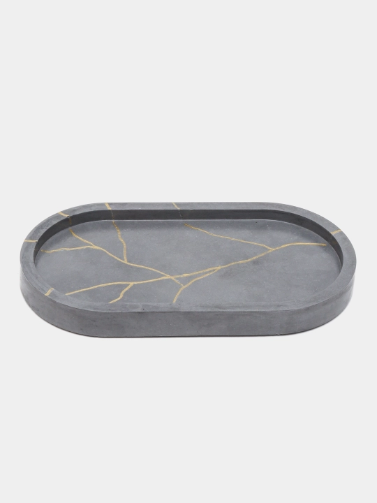 Interyer tagkursi Oval, zargarlik buyumlari va aksessuarlar uchun, 18 * 10 sm