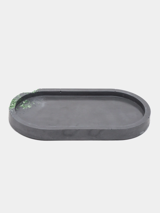 Interyer tagkursi Oval, zargarlik buyumlari va aksessuarlar uchun, 18 * 10 sm