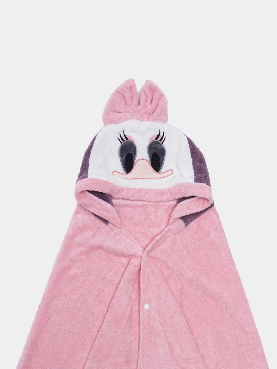 Bolalar uchun qalpoqli sochiq xalat, poncho
