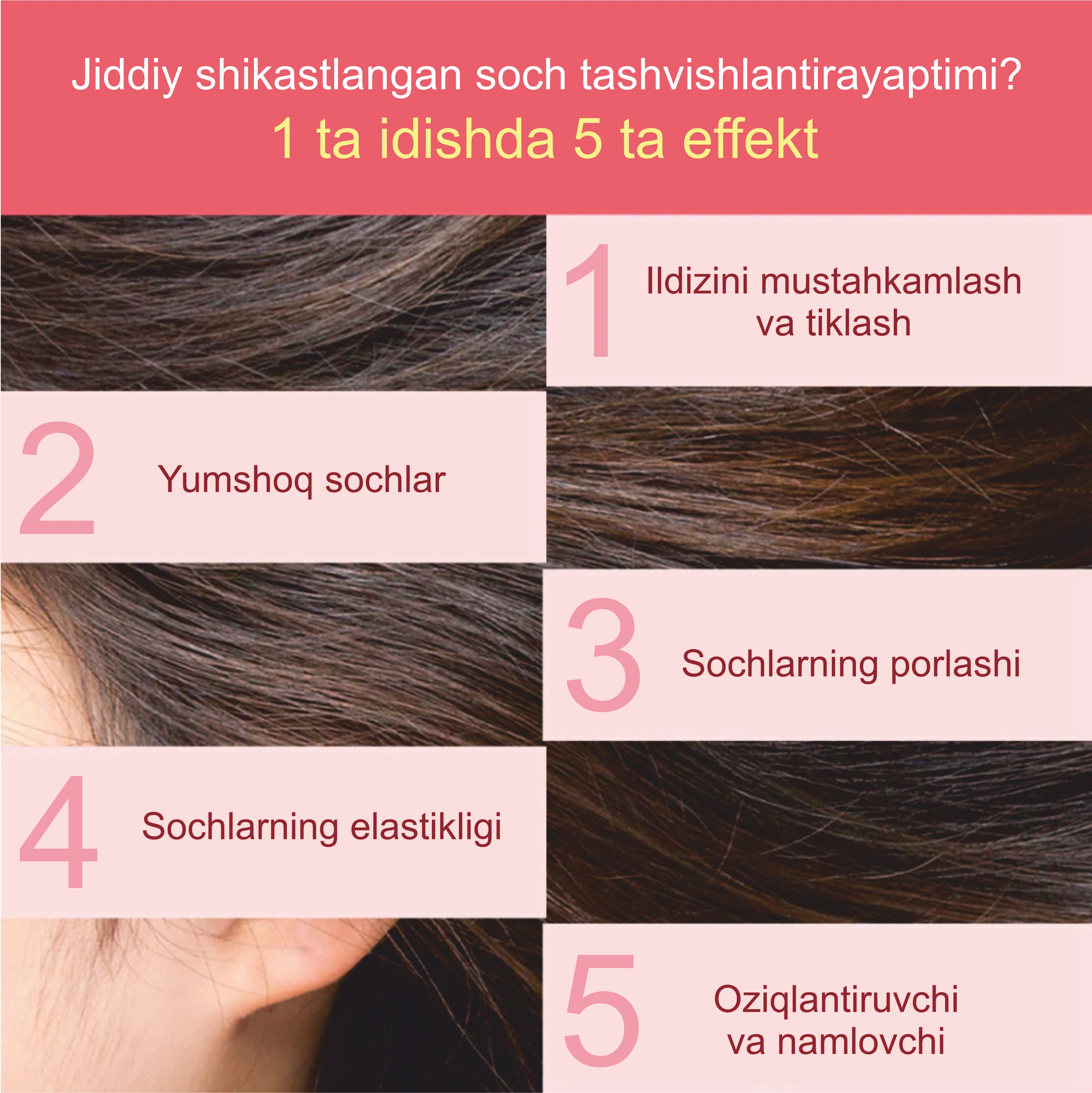 Shampun Ryo, zararlangan sochlar va parvarish uchun, 550 ml fotosurat