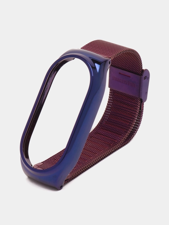 Ремешок для Xiaomi Mi Band 3/4/5/6/7/8, металлический, миланская петля