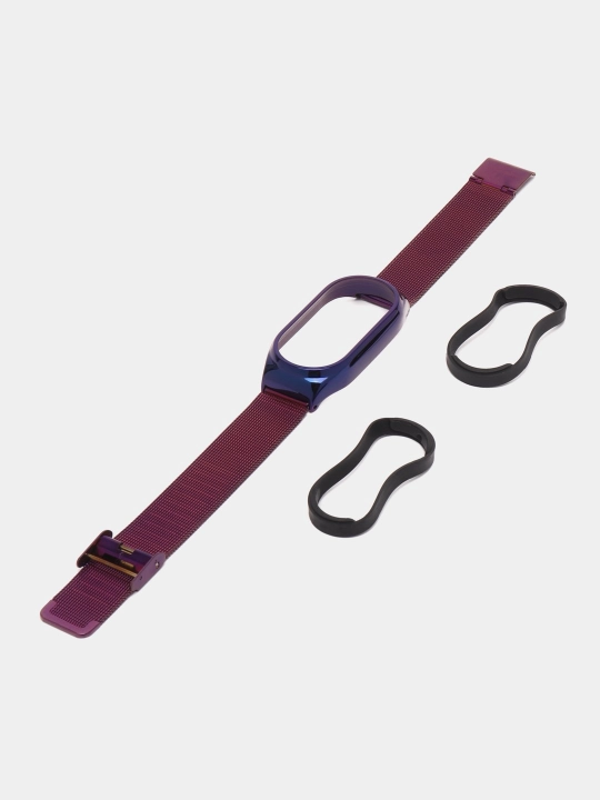 Ремешок для Xiaomi Mi Band 3/4/5/6/7/8, металлический, миланская петля