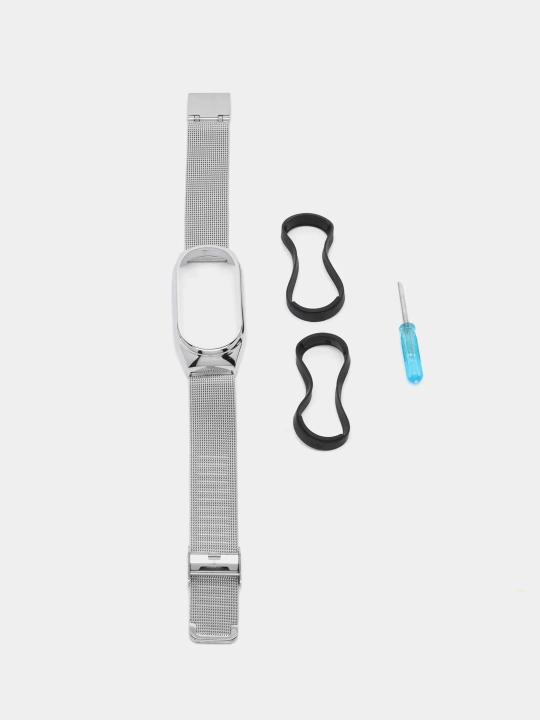 Ремешок для Xiaomi Mi Band 3/4/5/6/7/8, металлический, миланская петля