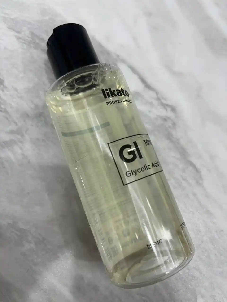 Yuz uchun tonik glikolik kislotali Likato, aloe vera bilan, terini tozalaydi, toner 150 ml