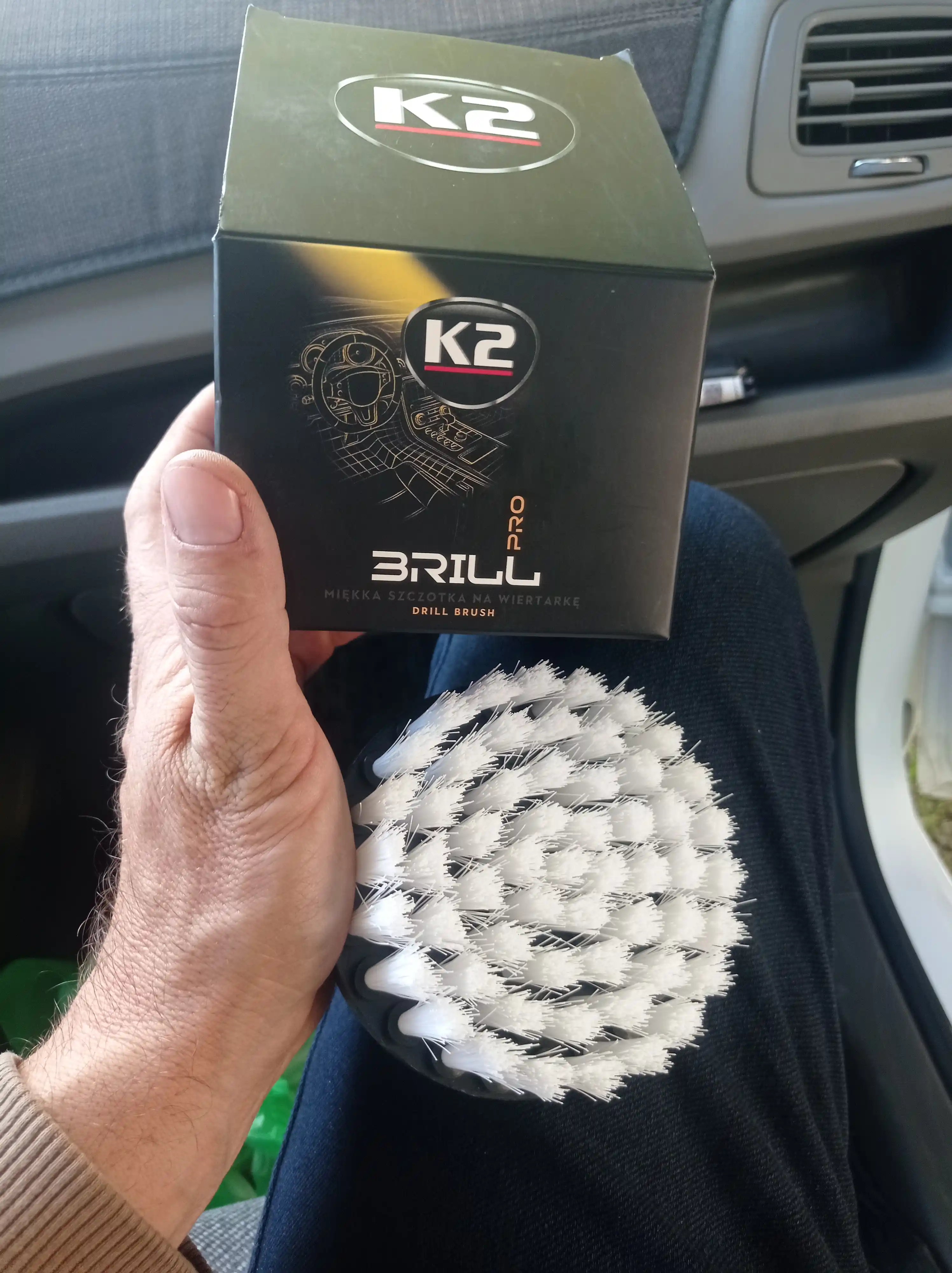 Щётка насадка на дрель для химчистки K2 Brill
