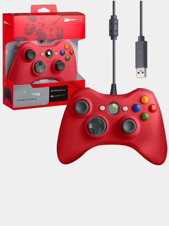 Joystik Xbox 360 uchun, simli, kompyuter va noutbuk uchun mos