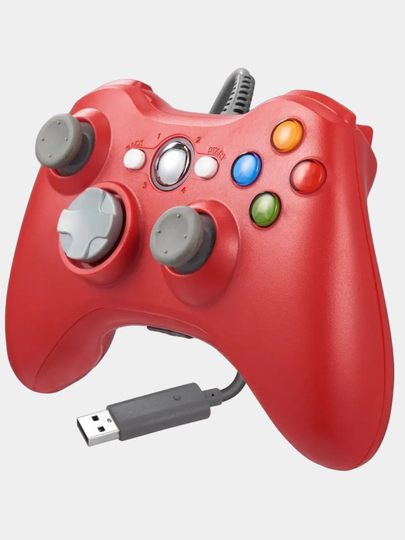 Joystik Xbox 360 uchun, simli, kompyuter va noutbuk uchun mos