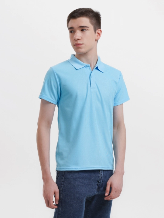 Однотонная хлопковая футболка Polo - 