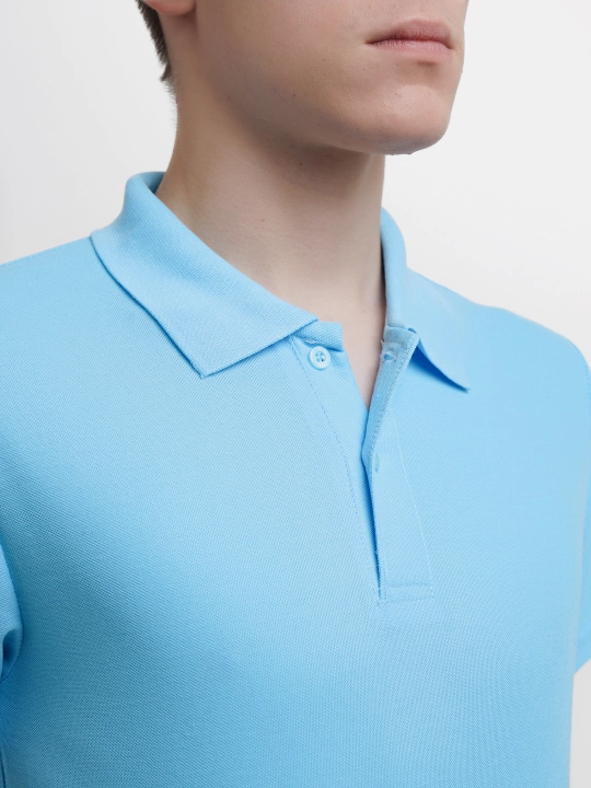 Однотонная хлопковая футболка Polo