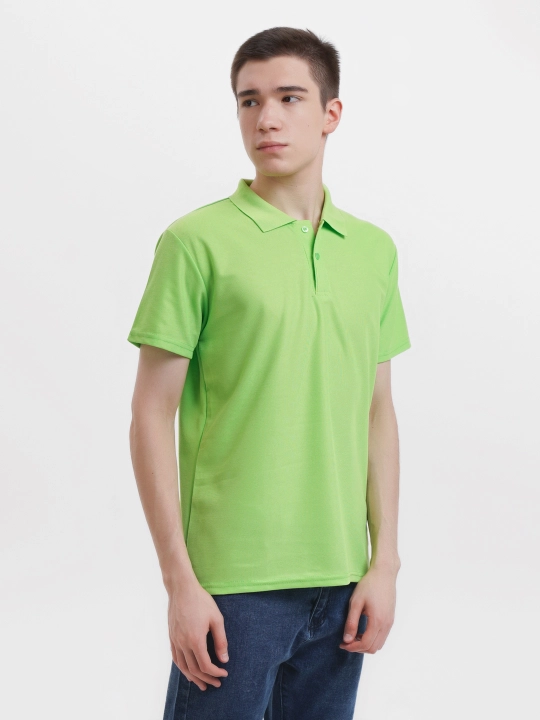 Однотонная хлопковая футболка Polo - 