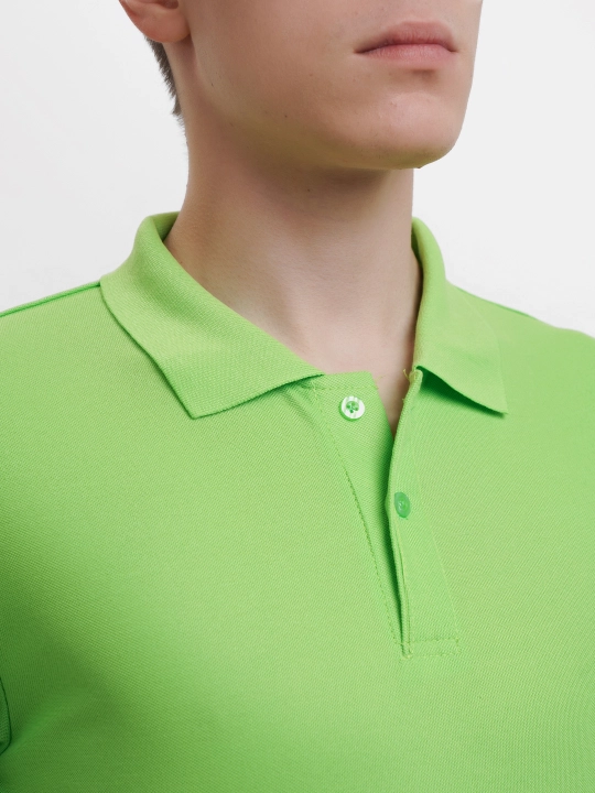 Однотонная хлопковая футболка Polo