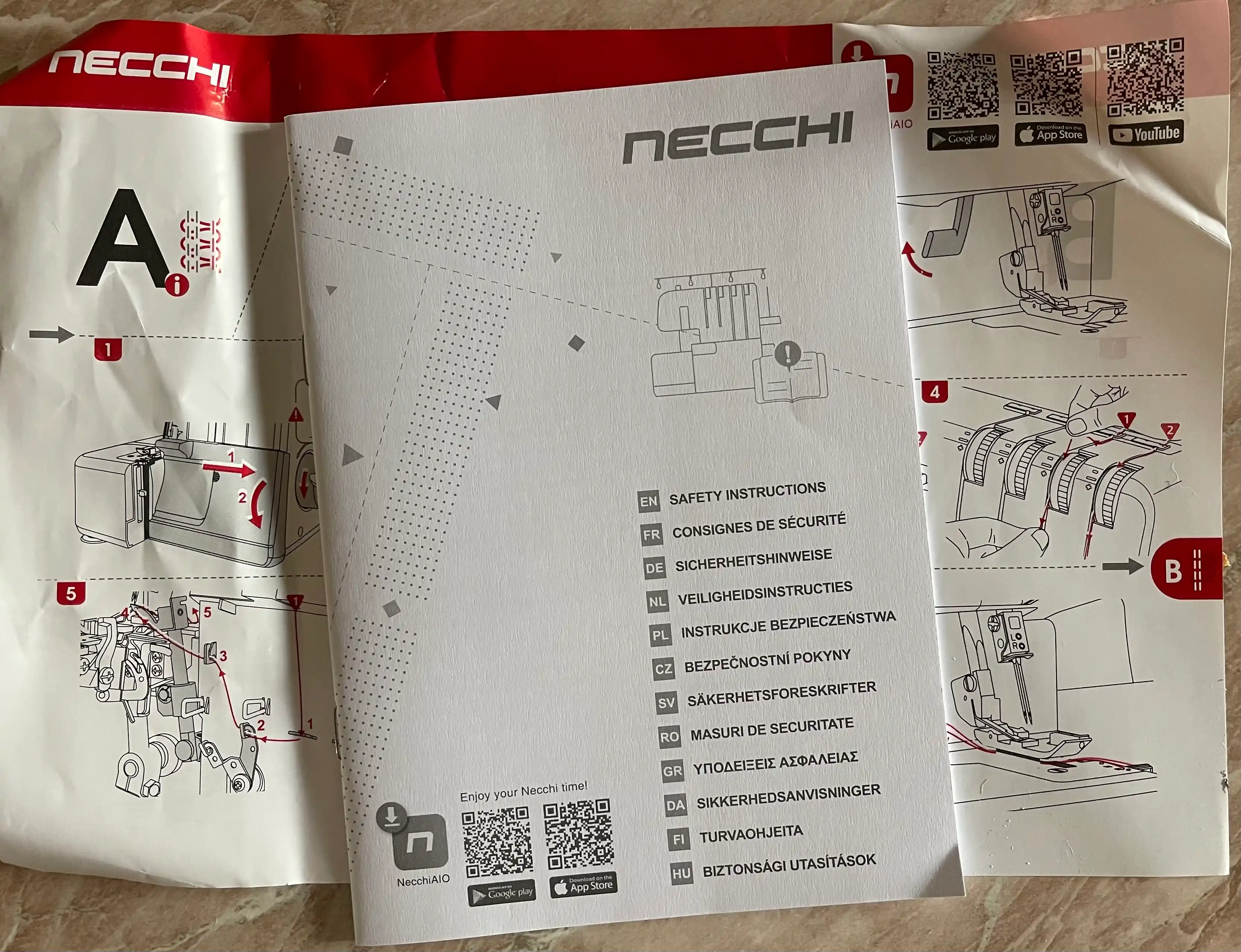 Оверлок Necchi NL11C 4554D, 1300 строчек в минуту