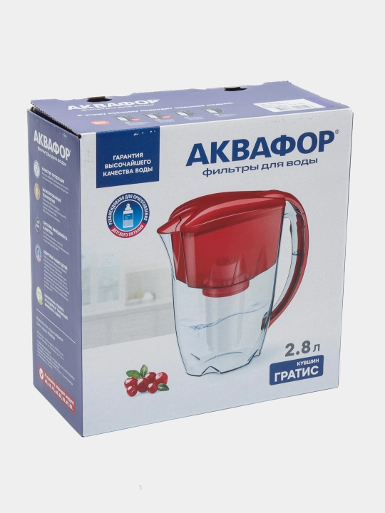 Фильтр-кувшин для воды Аквафор "Гратис", с картриджем, 2.8 л