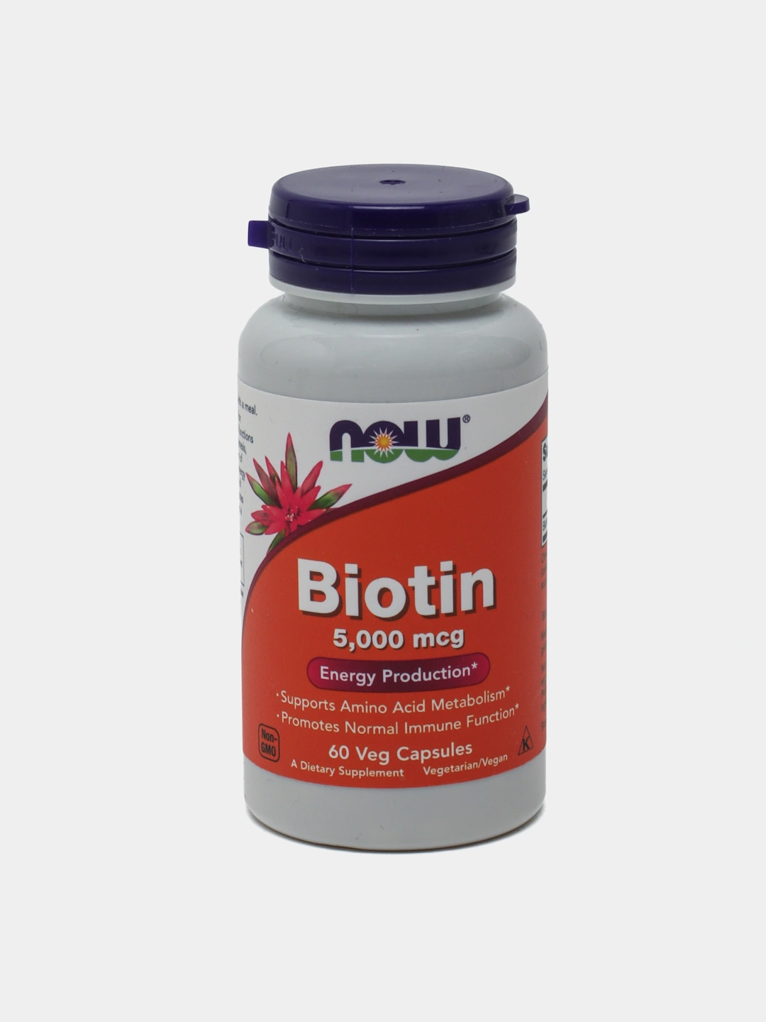 Биотин Now Foods Biotin, 5000 мкг, 60 капсул купить по низким ценам в ...