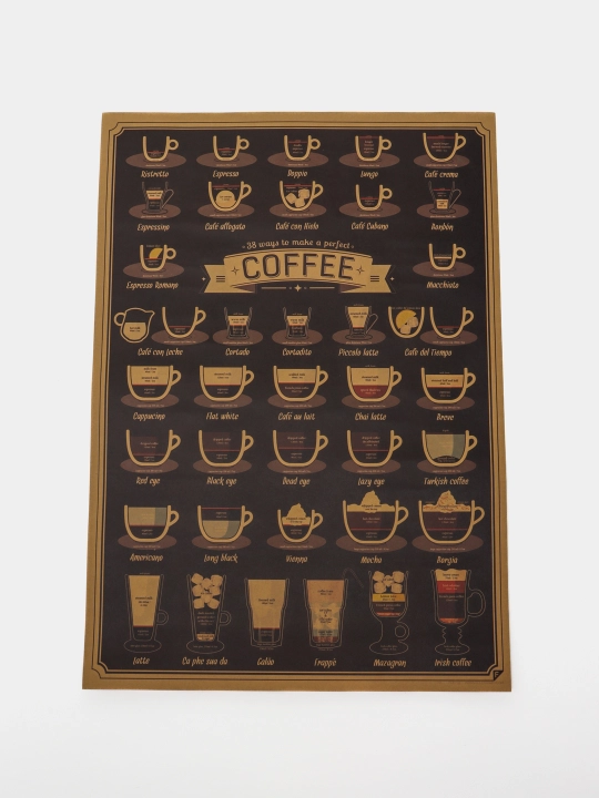 Dekorativ A3 poster, devor uchun plakat, uy va ofis interyeri uchun zamonaviy bezak
