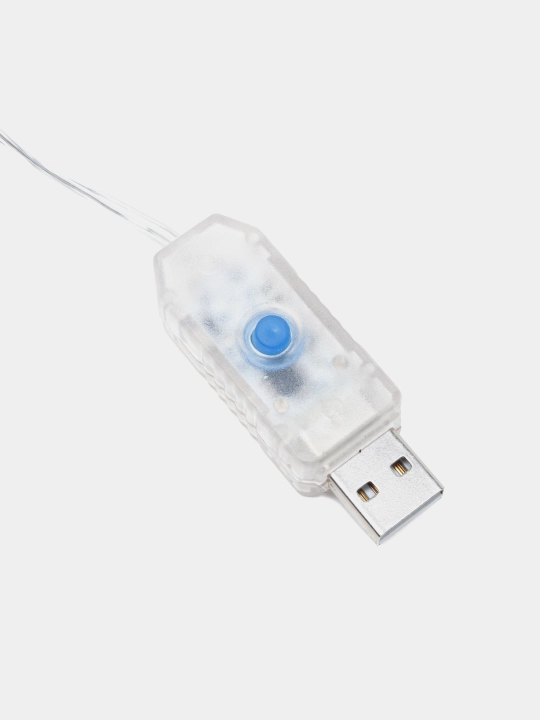 Yangi yil gulchambar ipi "Shudring", USB quvvat, 5, 10 va 20 metr