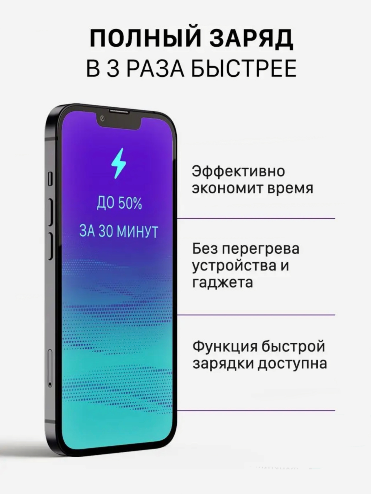 Зарядка для iPhone и Android, зарядное устройство комплект блок, 20W и  кабель Type-C Type-C купить по низким ценам в интернет-магазине Uzum  (793725)