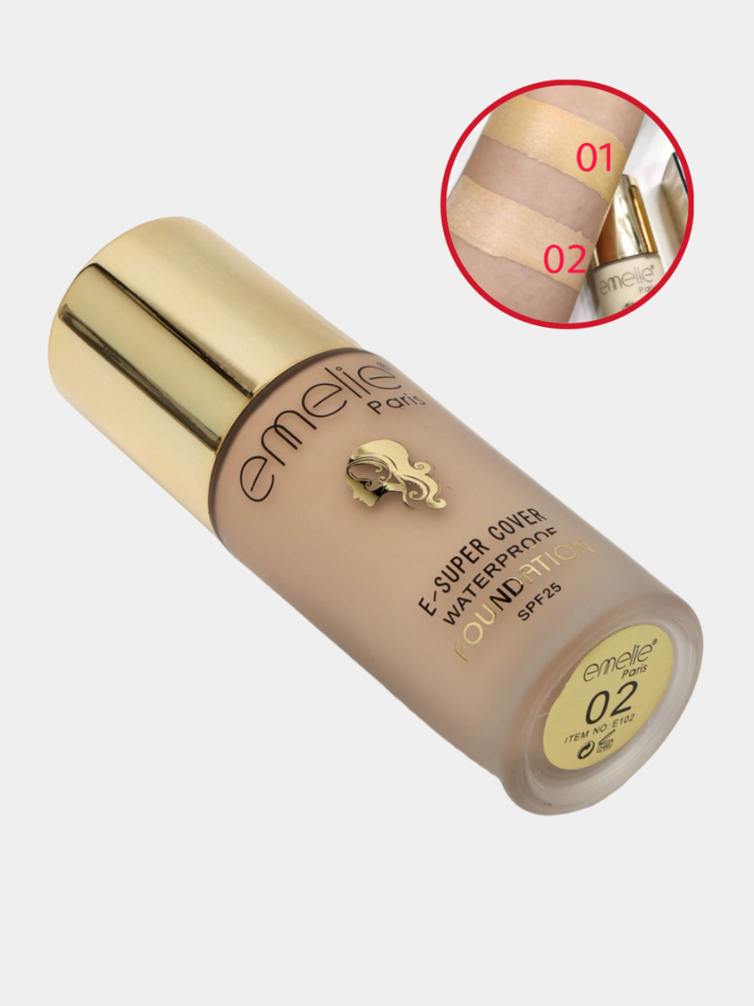 Tonal krem Emelie, SPF 25, namlovchi, mat ohang, 45 ml