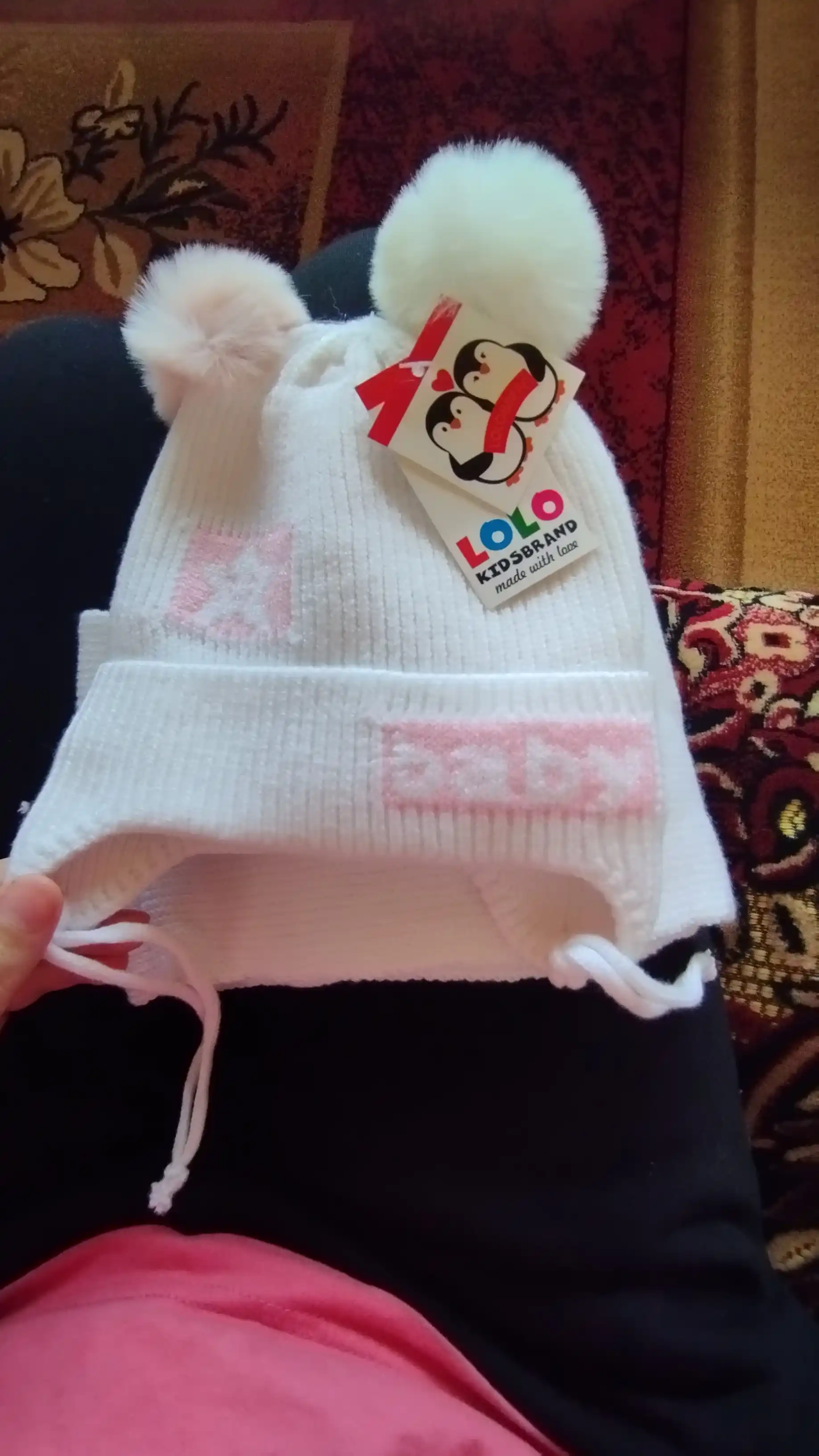 Bolalar shapka, 2 tasi 1 da, sharf to'plamga kiritilgan, 6 oydan 1 yoshgacha