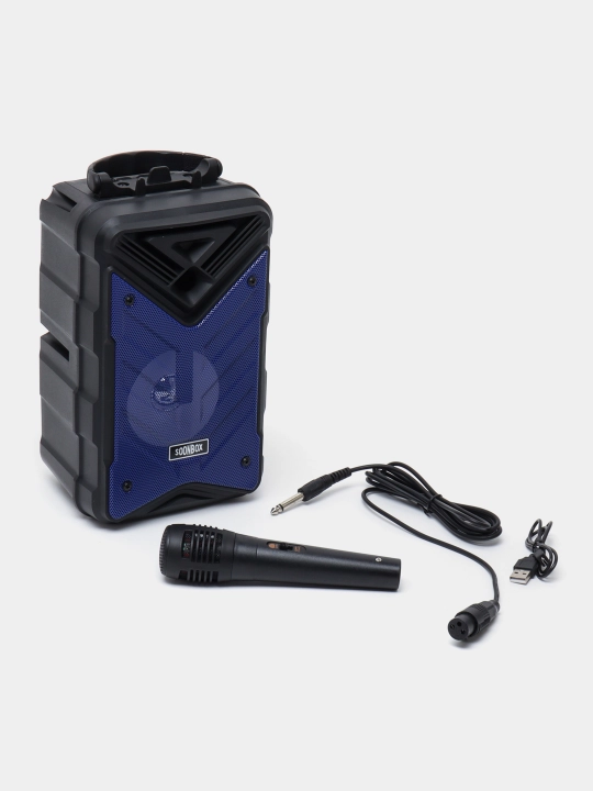 Колонка для караоке Bluetooth Soonbox S7, с FM Radio и проводным микрофоном