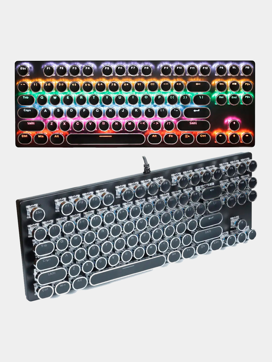 Игровая проводная клавиатура T-Wolf T12, с RGB подсветкой, механический ...