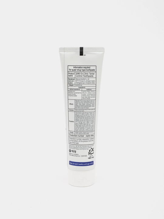 Tish pastasi, tishdagi toshlarni bartaraf etuvchi Dr.Clinic 2080 Koreya, 125 gr