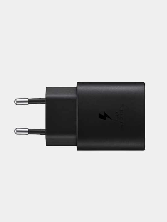Адаптер Samsung с функцией быстрой зарядки 25W, Type-C, чёрный, в комплекте шнур