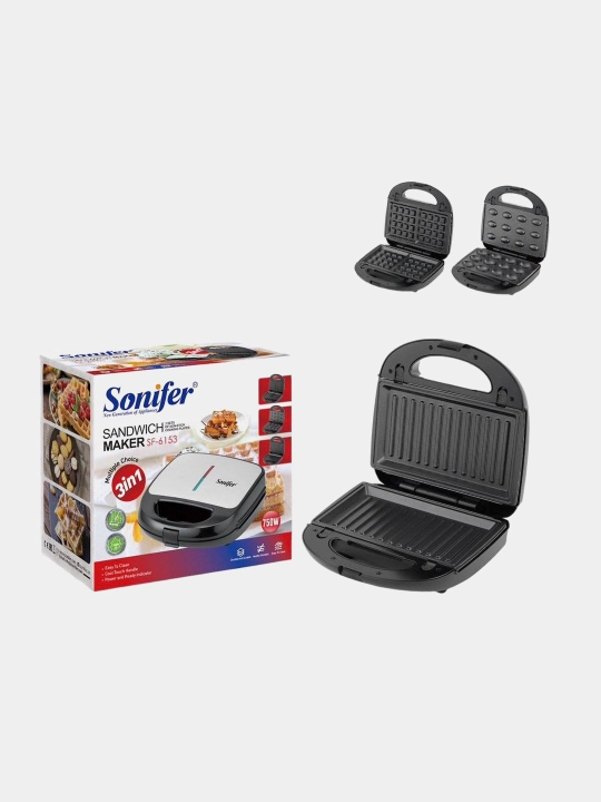 Vafli pishirgich Sonifer SF-6153, 3 tasi 1 da