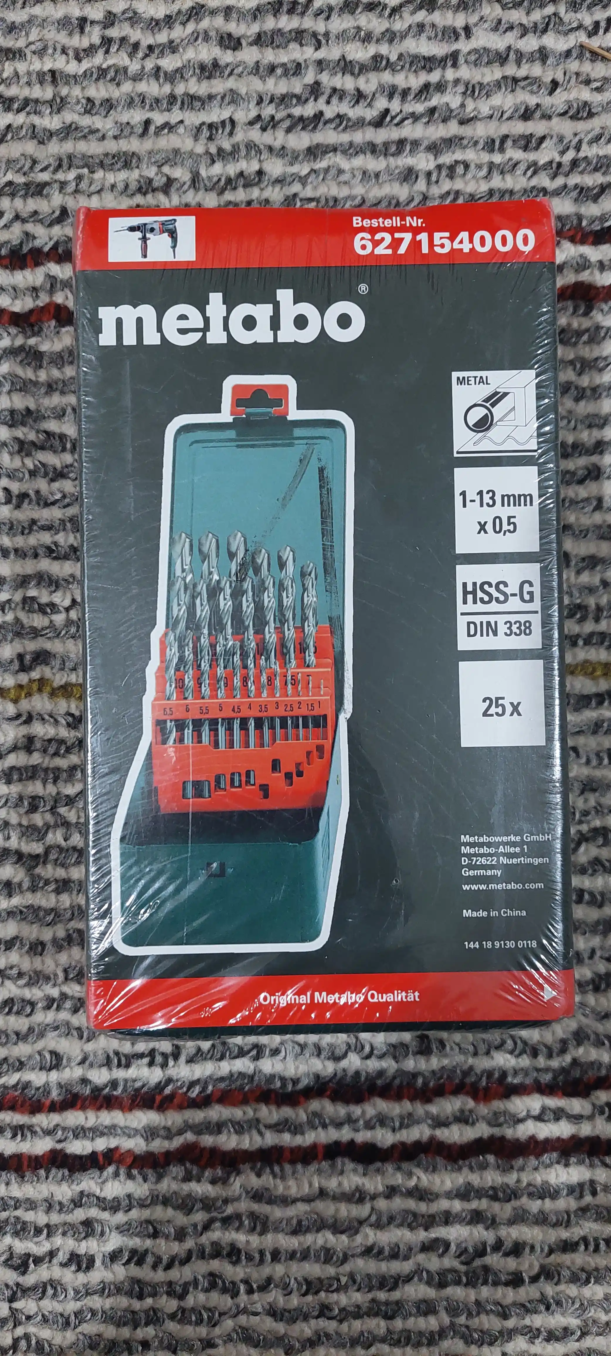 Metabo HSS-G parmalar kassetasi, SP, 25 dona 627154000