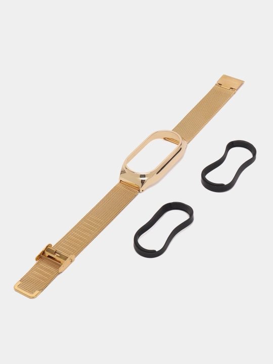 Ремешок для Xiaomi Mi Band 3/4/5/6/7/8, металлический, миланская петля