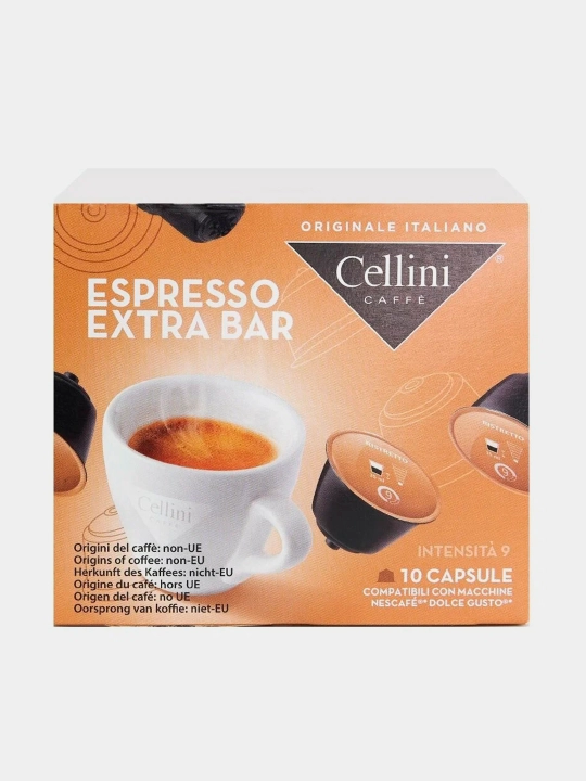 Qahva kapsulalarda Cellini Dolce Gusto Espresso Extra Bar, 10 kapsula - 
