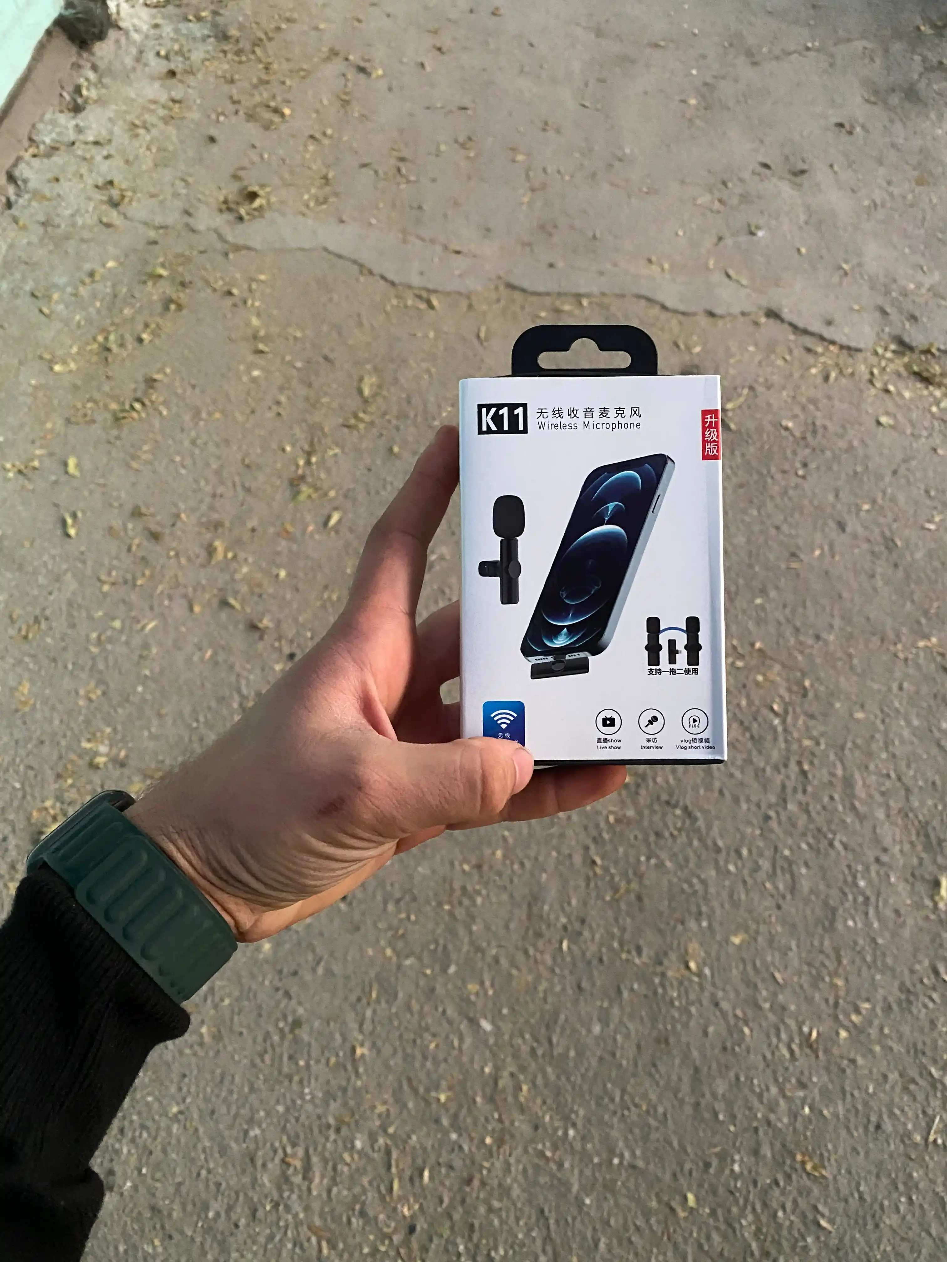 Simsiz mikrofon 2 dona, petlichka K11, iPhone va Android uchun