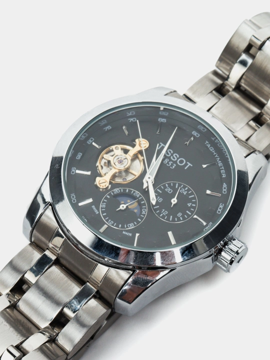 Mexanik qo'l soat Tissot 1853, sovg'a qutisida, erkaklar uchun, klassik korinishda