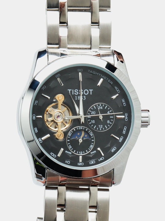 Mexanik qo'l soat Tissot 1853, sovg'a qutisida, erkaklar uchun, klassik korinishda