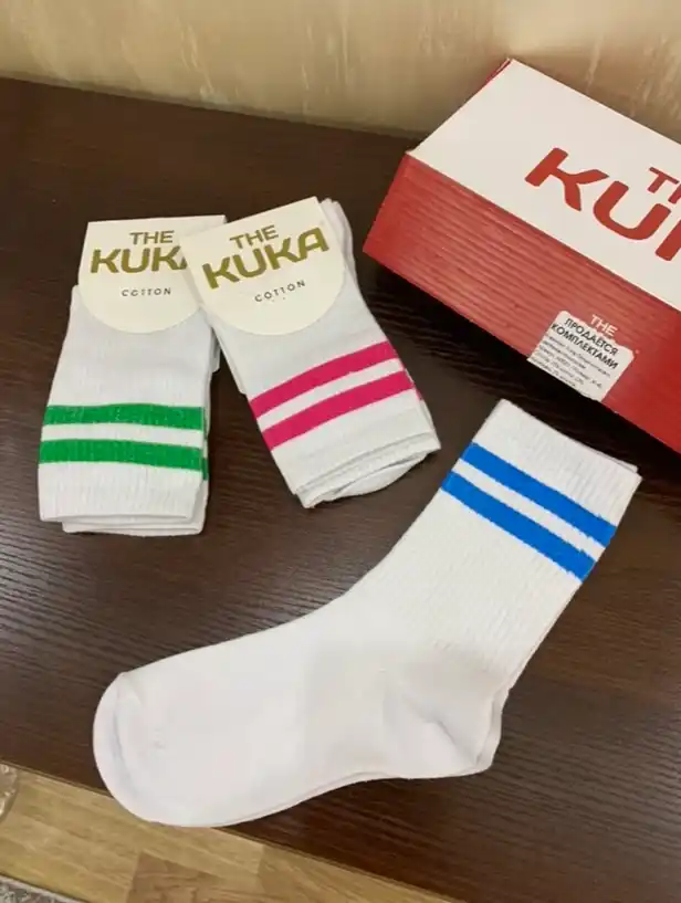 Носки длинные в рубчик 5 пар, носки для спорта женские и мужские, The Kuka