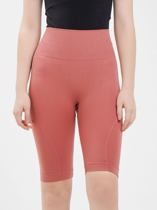 Ayollar uchun yuqori belli sport velosiped shortilari