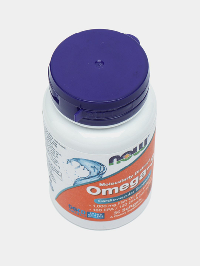 Baliq yog'i NOW Foods, Omega 3, Fish Oil, 1000 mg, 30 kapsula