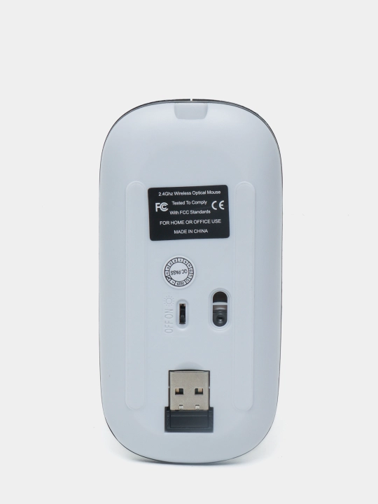 LED Rgb 24ghz RF-6800 qayta zaryadlanuvchi simsiz optik sichqoncha, noutbuk sichqonchasi
