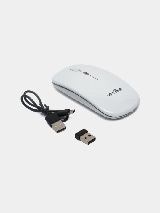 LED Rgb 24ghz RF-6800 qayta zaryadlanuvchi simsiz optik sichqoncha, noutbuk sichqonchasi