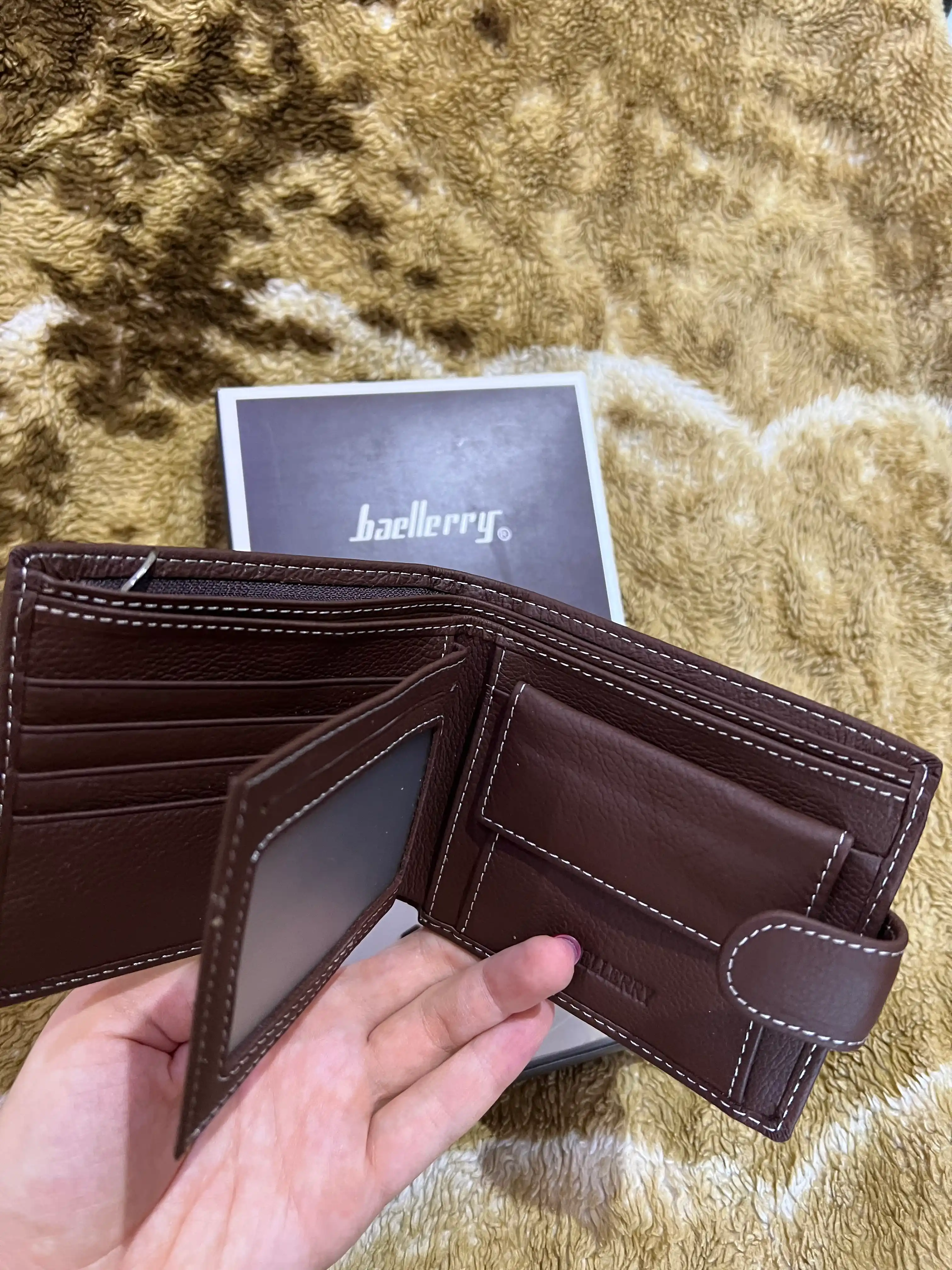 Erkaklar hamyoni Genuine Leather Pocket Wallet