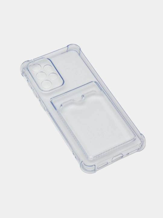 Силиконовый прозрачный чехол, с отделением для карт, для Samsung S23/22Ultra/Plus/A12/A34