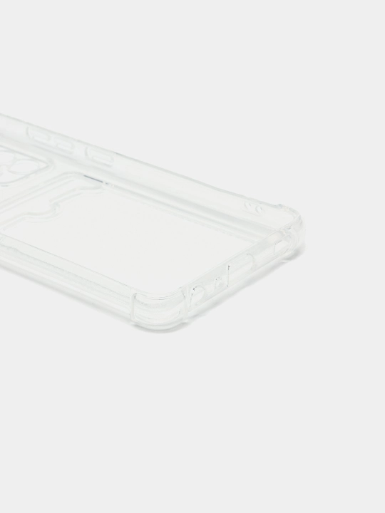 Силиконовый прозрачный чехол, с отделением для карт, для Samsung S23/22Ultra/Plus/A12/A34