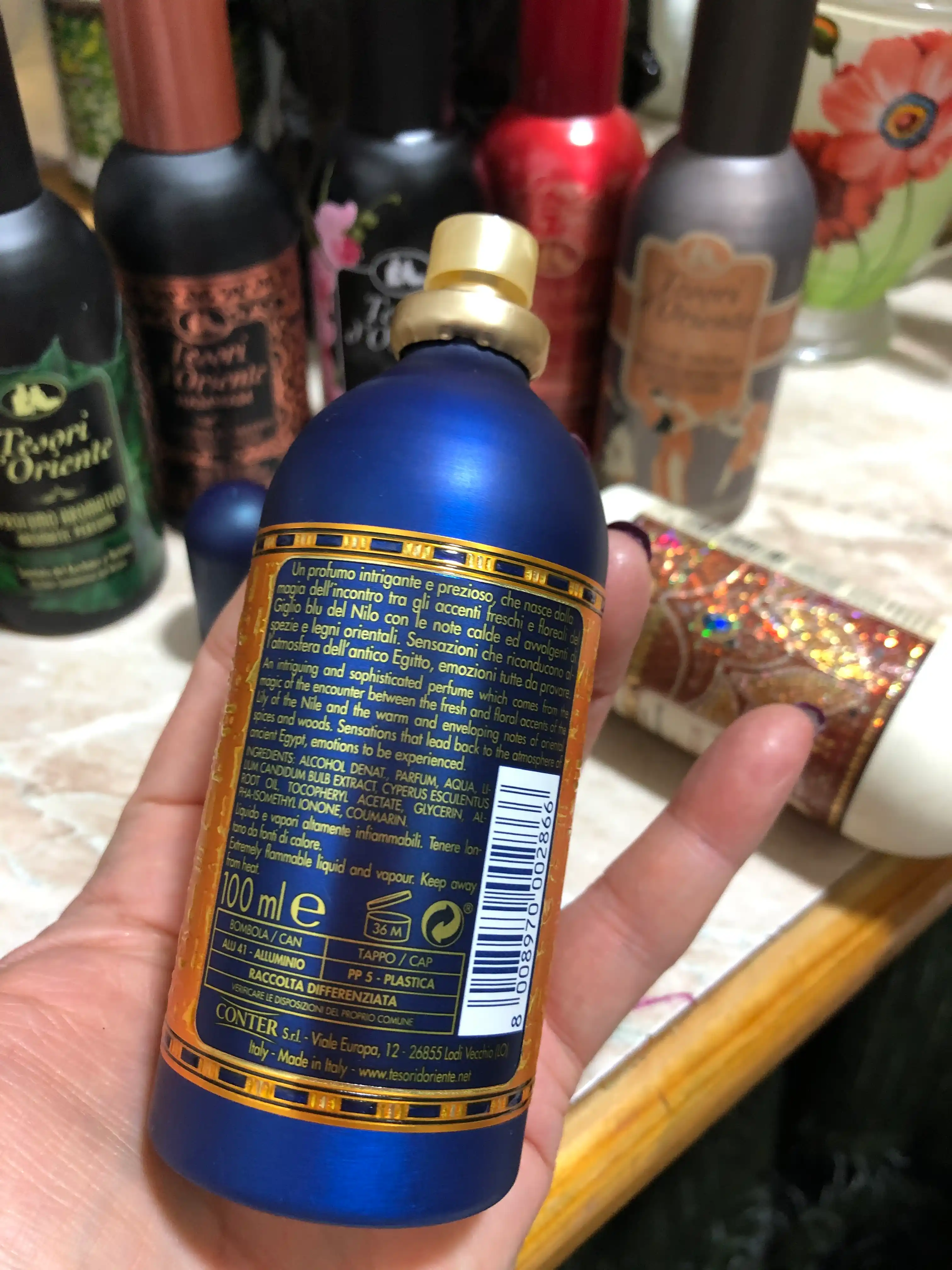 Parfyumlangan suv Tesori d'Oriente Aegyptus, 100 ml
