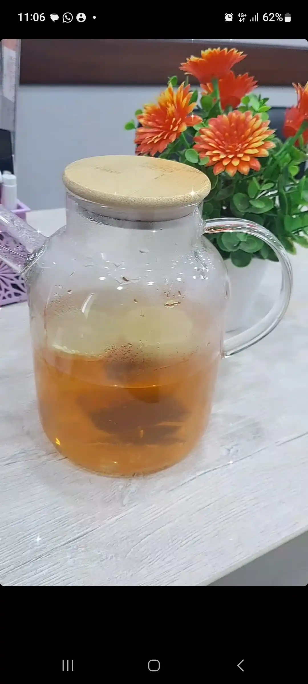 Чайник с бамбуковой крышкой, из жаропрочного стекла разных цветов и узоров