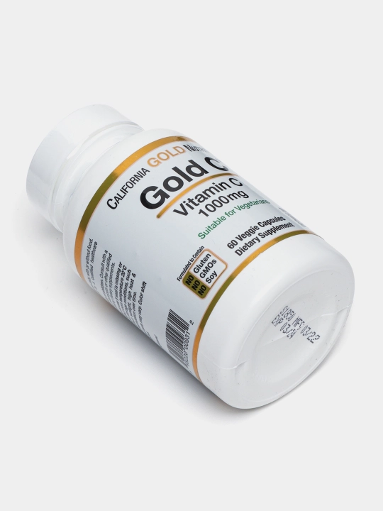 California Gold Nutrition, Gold C, витамин C класса USP, 1000 мг, 60 растительных капсул