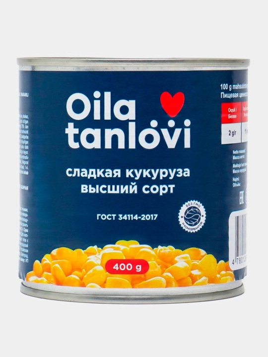 Сладкая кукуруза Oila tanlovi, 400 г