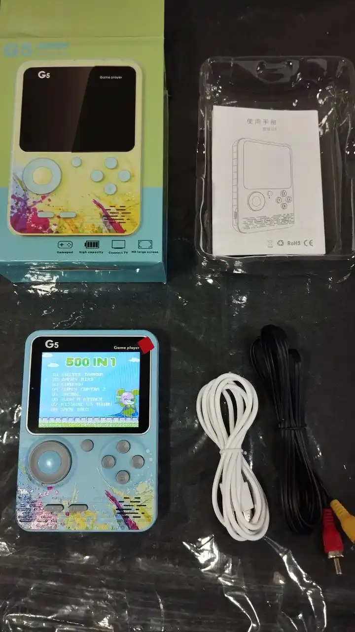 Portativ o'yin konsoli Game Player G5 cho'ntak konsoli, 500 tasi 1 da