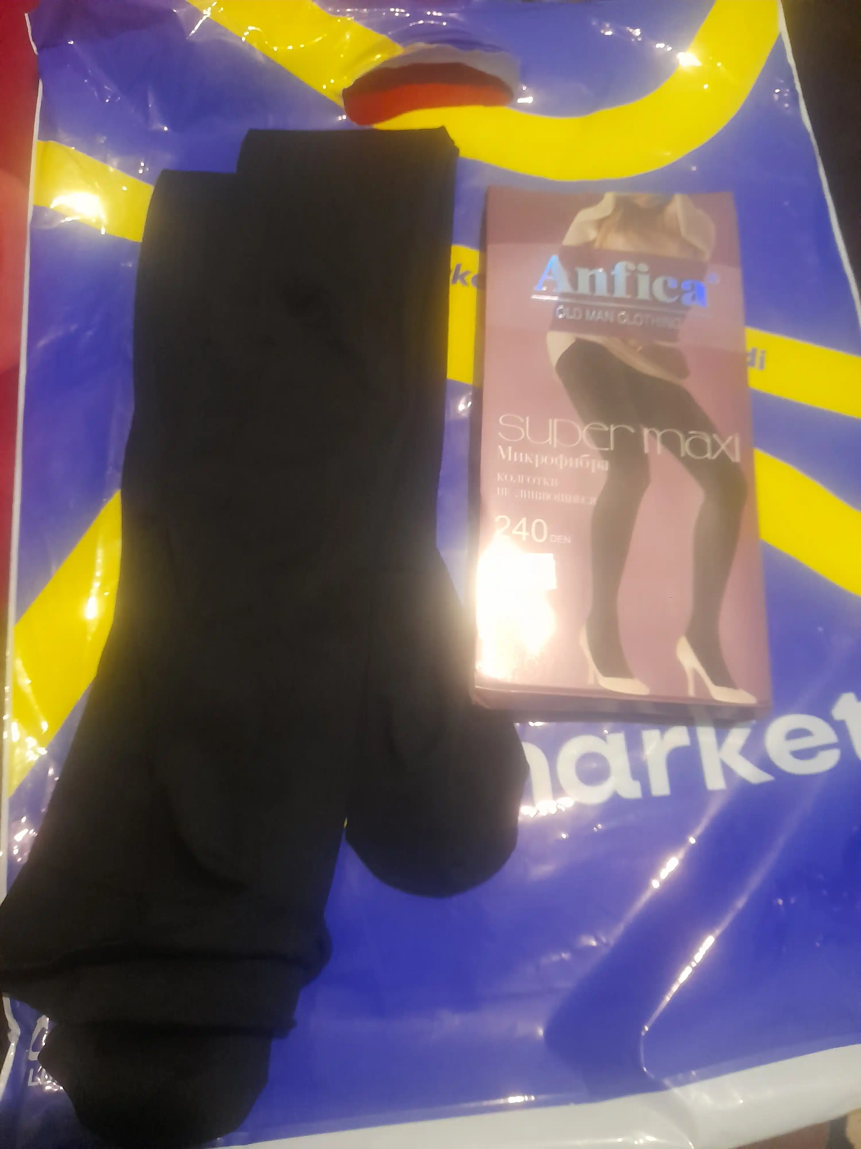 Капроновые колготки Anfica-240 Den, из микрофибры, не линяют